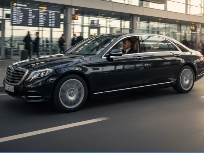 Motorista profissional da Ouro Transfer aguardando o passageiro